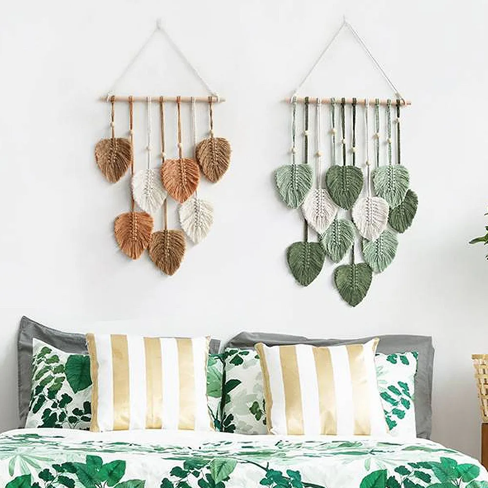 Wall Hanging Garland Tapestry Decorations Leaf Macrame Wall Hanging Boho Room Home Decor