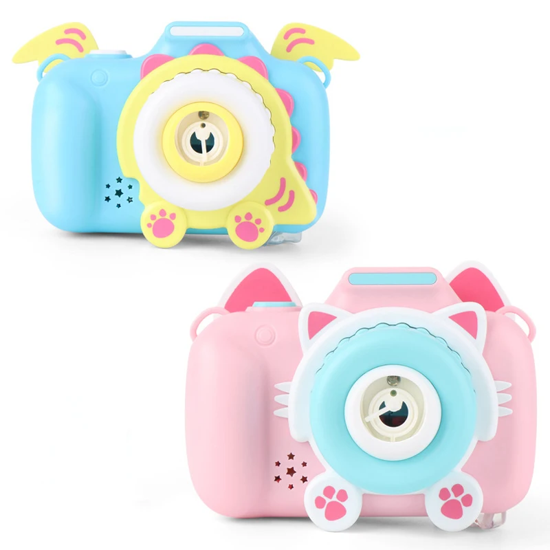Summer Children Camera Bubble Machine Toy Light Music Bubble Toy