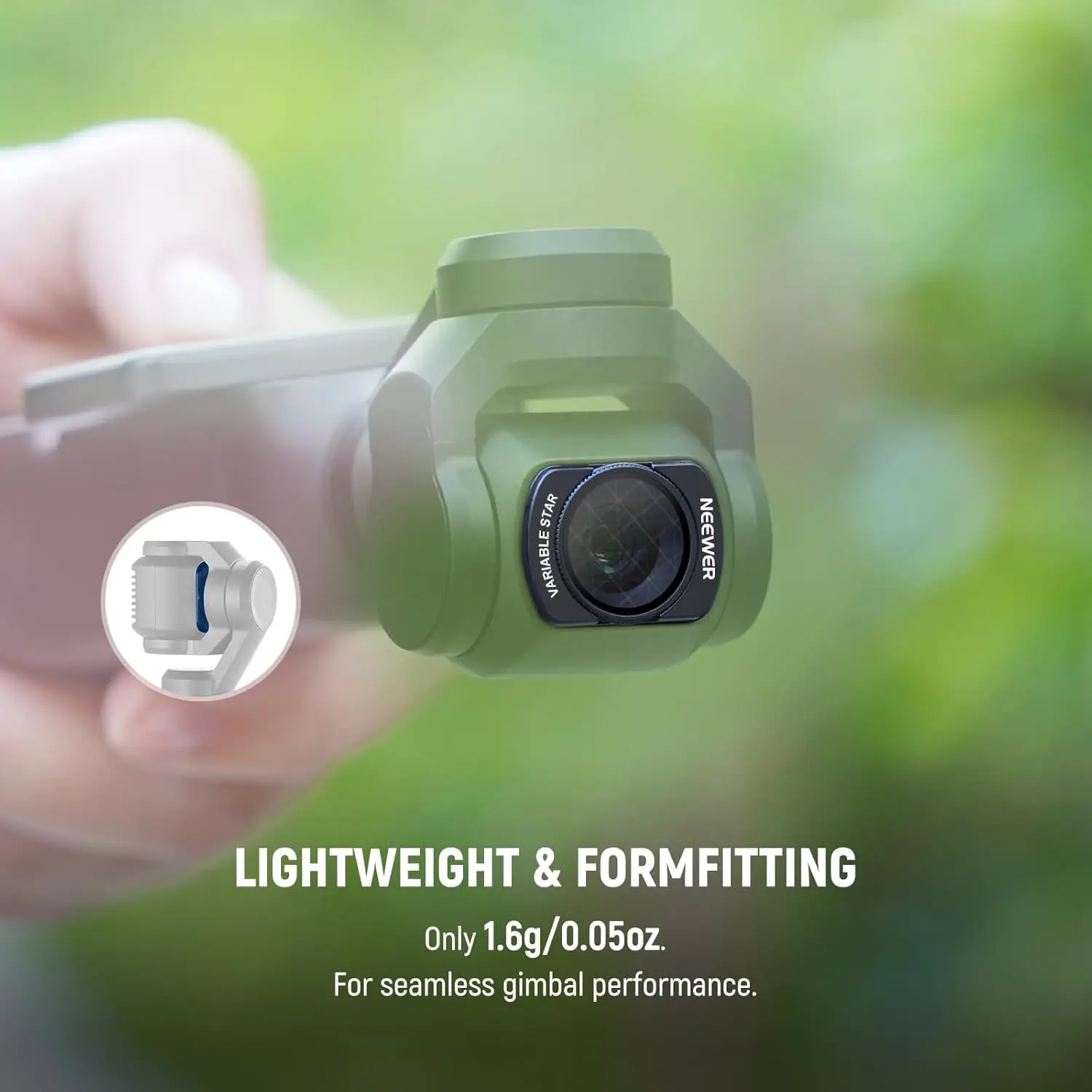 Filtro Prisma Kaleidoscopio NEEWER Per DJI Osmo Pocket 3 – Attacco Magnetico Con Vetro Ottico HD Multistrato – Effetto Creativo Surreale Per Foto E Video – Include Protezione Per Schermo