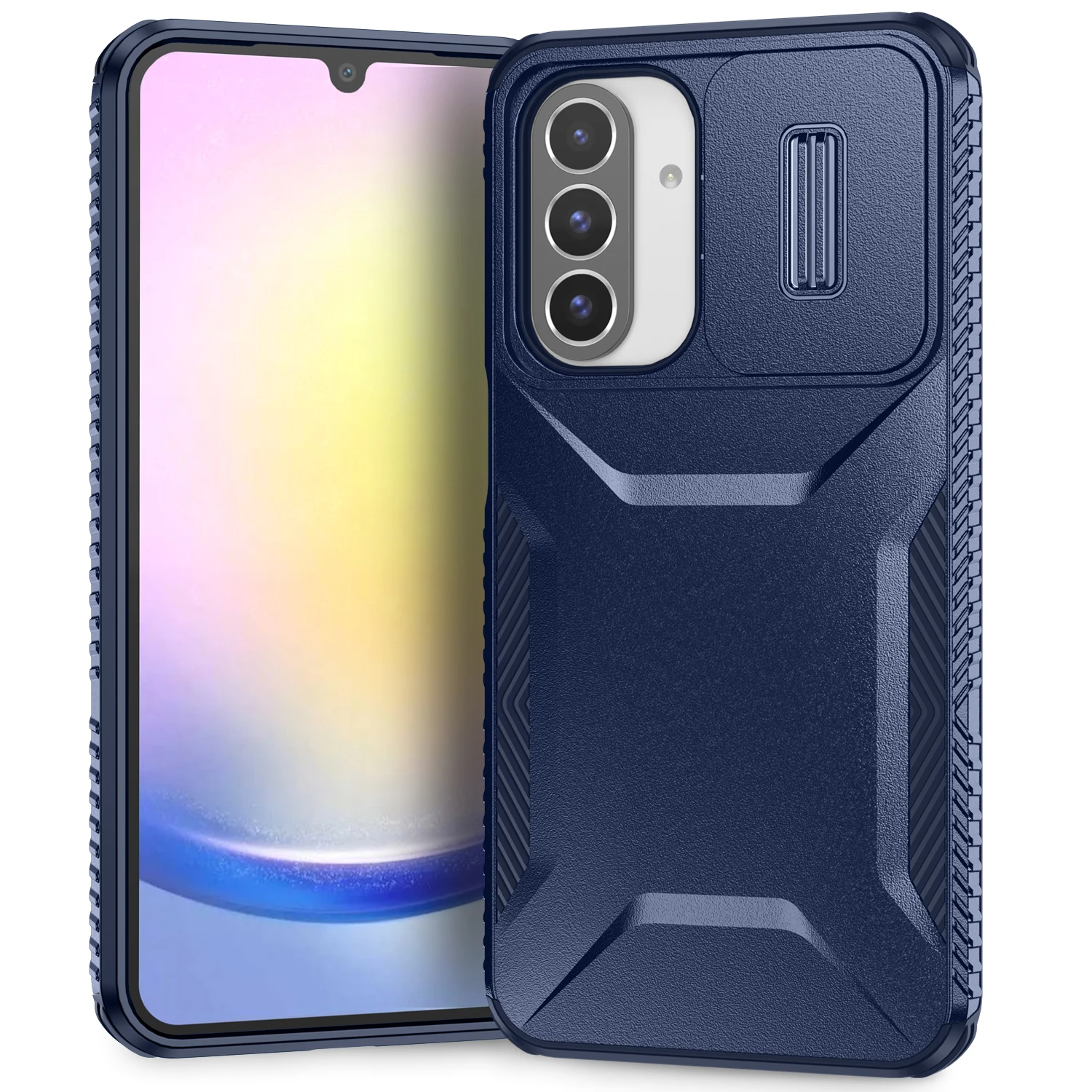 Armor Shockproof Case with Camera Lens Slide Cover