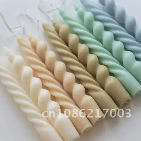 

Spiral Long Handle Silicone Mold Aromatherapy Candle Handmade Diy Twisted Twist Candle Making Wedding Party Decoration