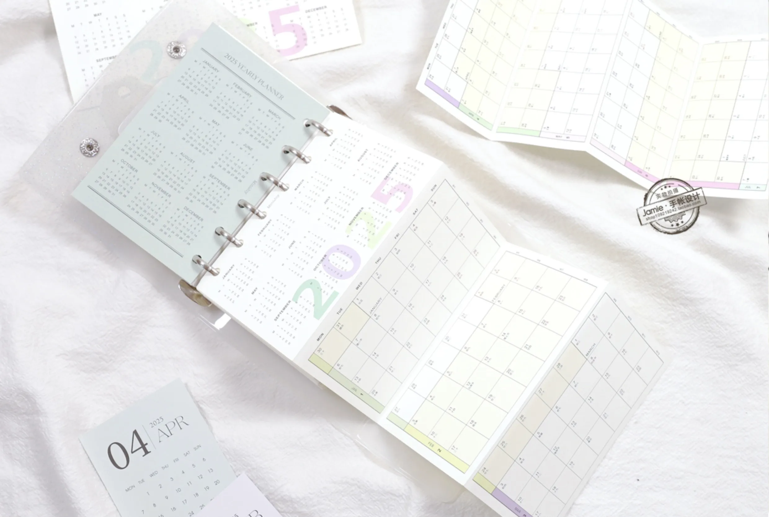 MINKYS Kawaii Calendar Card 12 Month Calendar Card Paper Decorative School Stationery Supplies desk calendar wall calendar paper wall calendar christmas advent calendar habit tracker calendar dry erase calendar