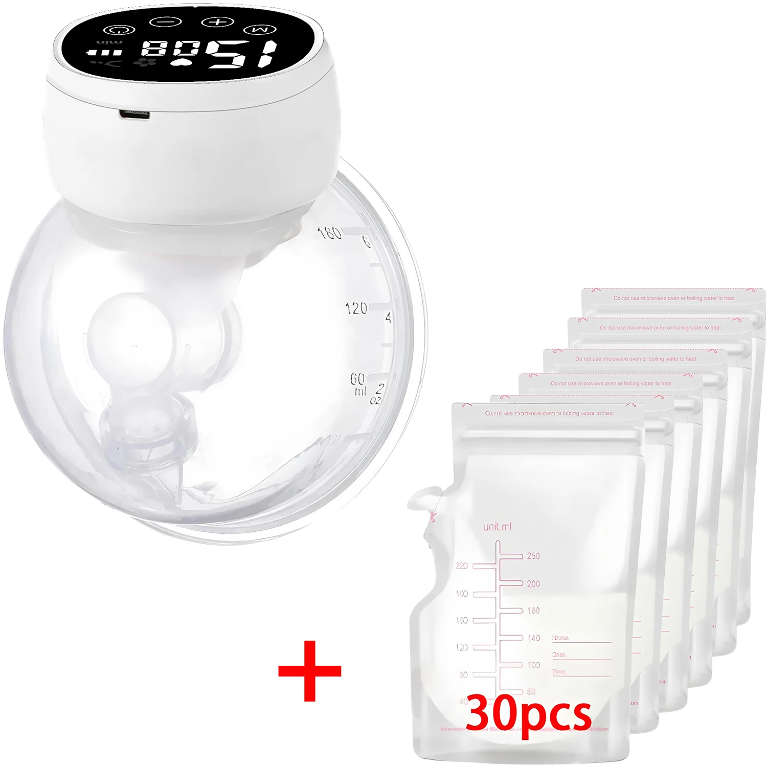 Extractor de leche automático eléctrico portátil F1 manos libres con ventosa y niveles de succión._voghion.com