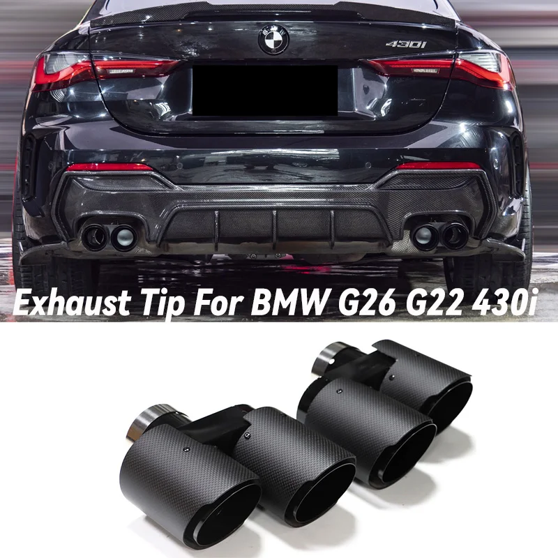 QuadCarbonFiberExhaustTipForBMWG22G26420i430i425iMuffler