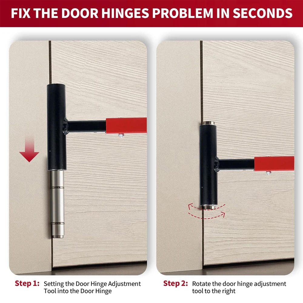 Door Hinge Wrench Kit 9/13/15/18mm Precision Tool Set With Replacement Wrench Heads Door Hinge Adjustment
