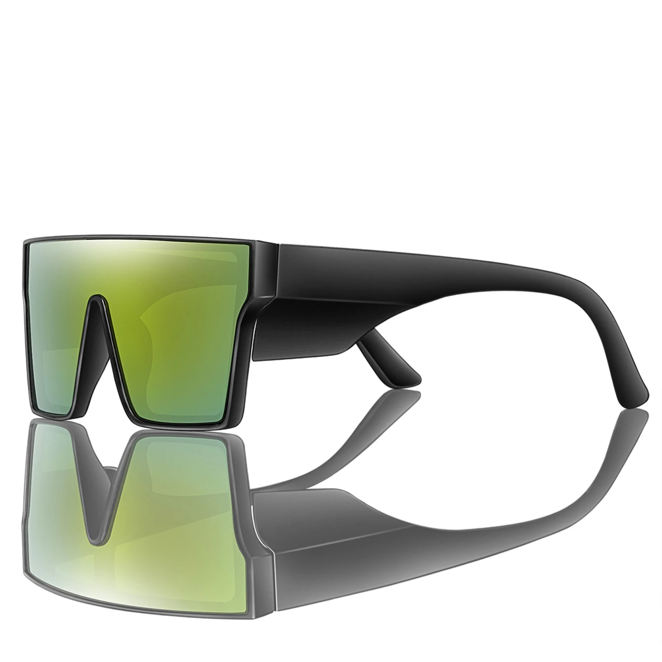 Big Frame Colorful Lens Cycling Sunglasses UV400
