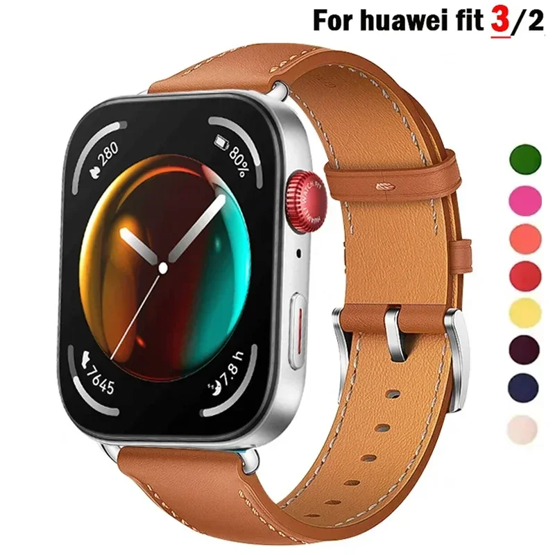 Retro Genuine Leather Strap for Smartwatch - Replacement Wristband Bracelet
