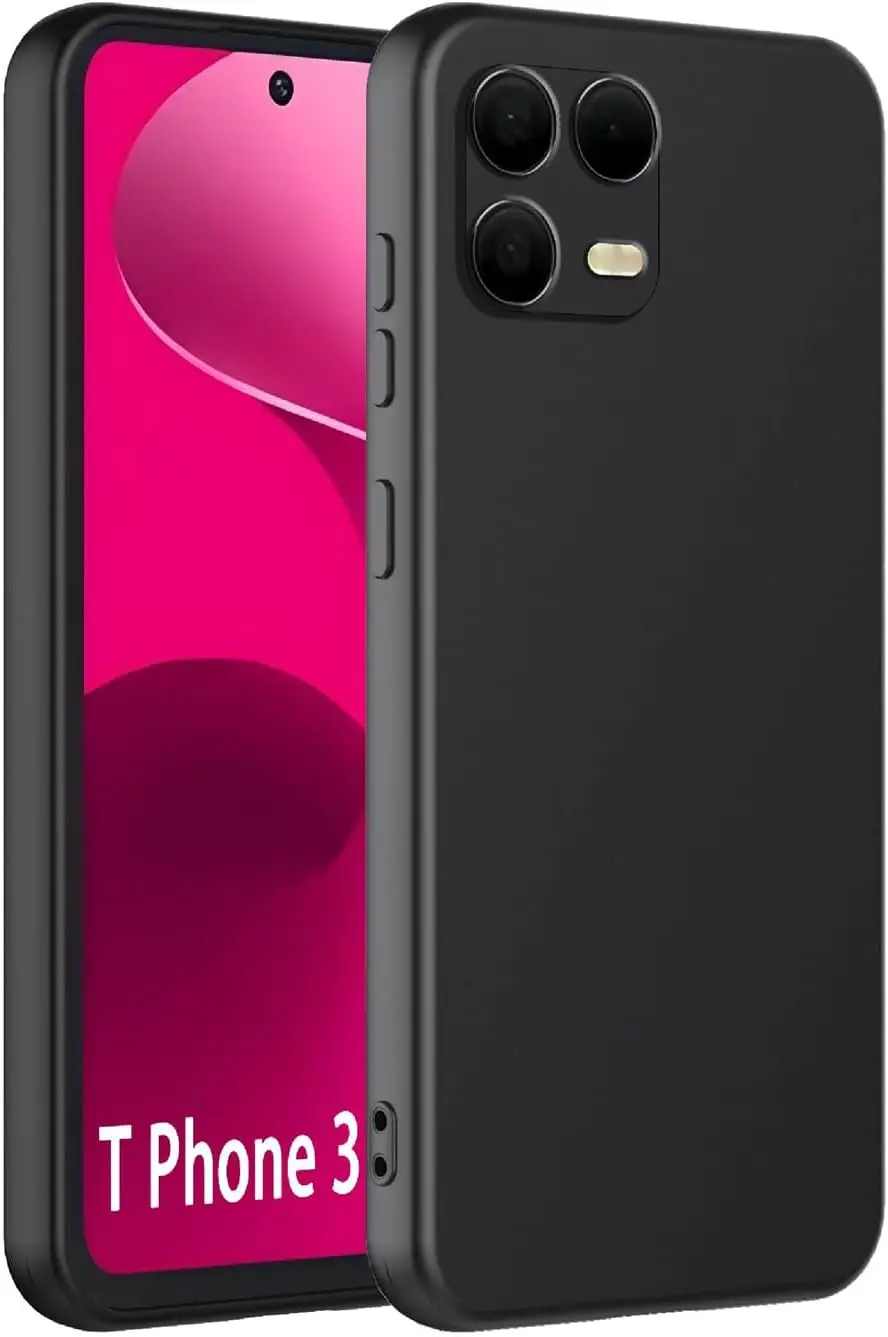 Black Matte Soft TPU Camera Protection Back Phone Case Cover