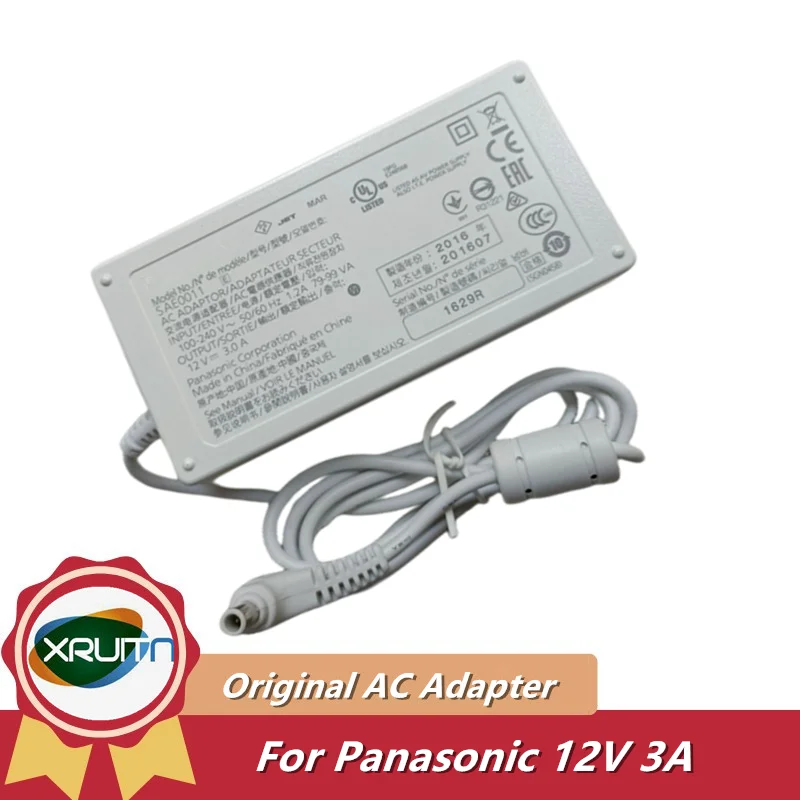 Caricabatterie Adattatore Ca Originale Sae0011 12V 3A Per Alimentatore Videocamera Panasonic Ag-Ux180 Ag-Ac90Mc Vsk0723 Aj-Px298Mc Ag-Ux90Mc
