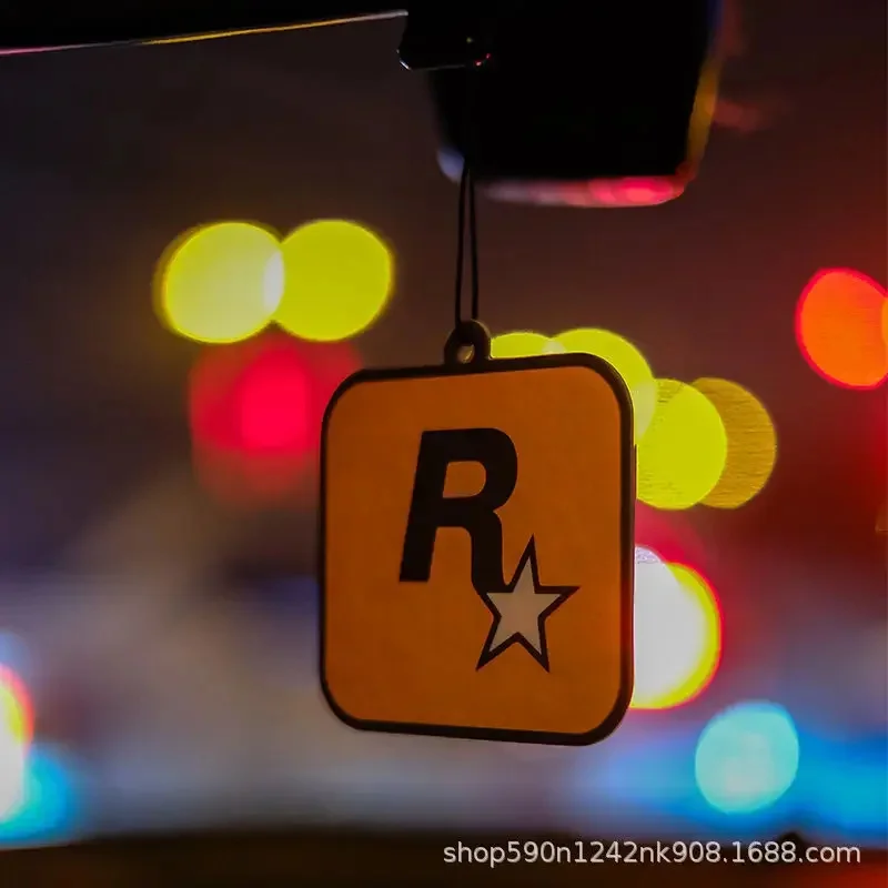 Car Air Freshener Car Fragrance R Star Pendant Air Freshener Car Rear View Hanging Long-Lasting Aromatherapy Fragrance Tablets Deodorization