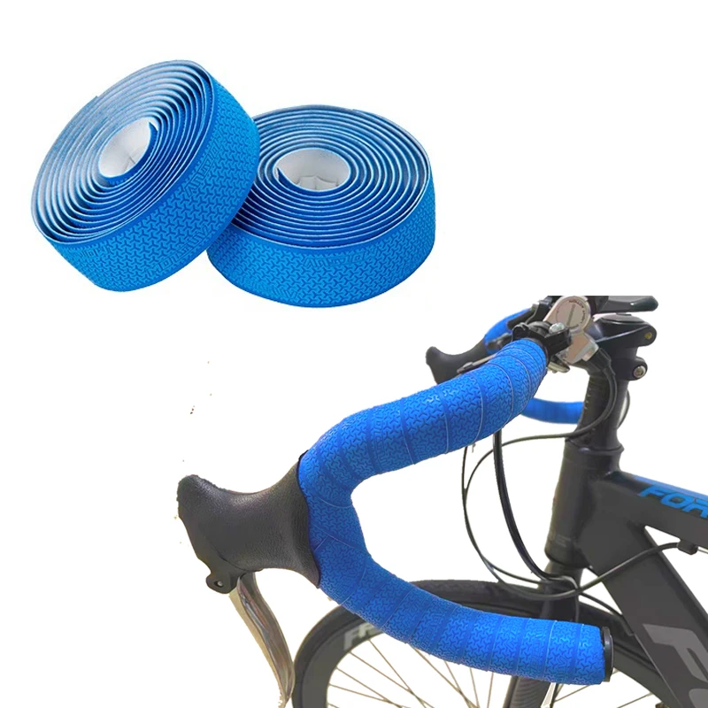 2PCS EVA Bicycle Handlebar Tape Colorful Cycling Mountain Bike with Bar Plugs EVA PU Tape Anti-Vibration Racing Cork Wrap bike handlebar tape