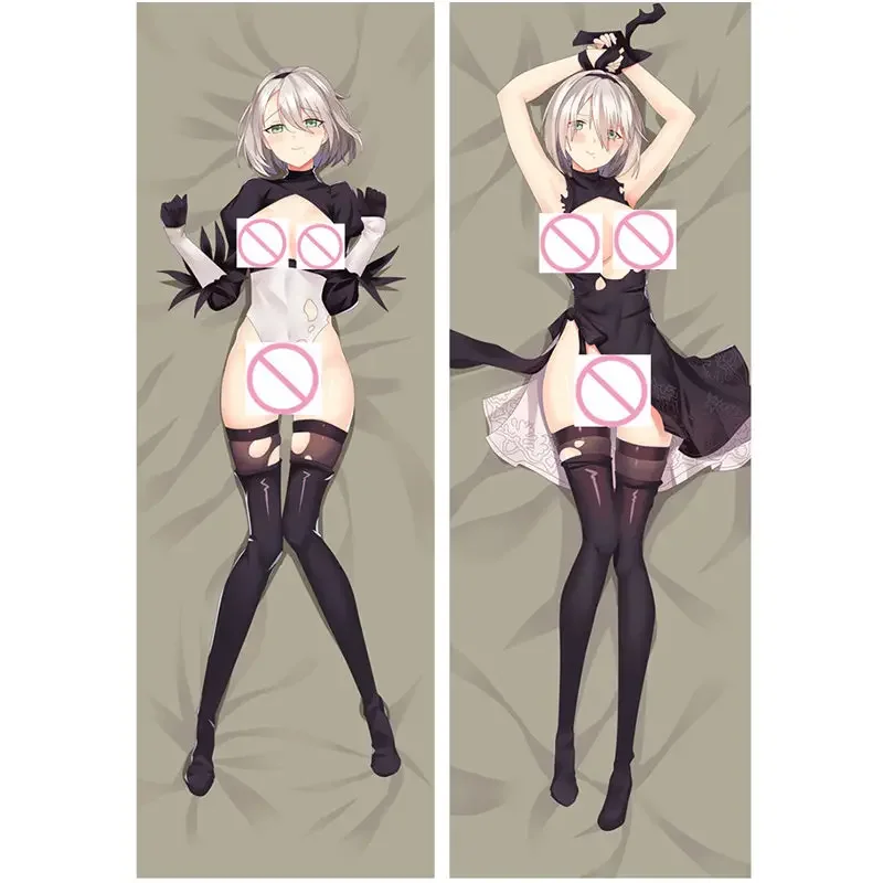 

Наволочки аниме NieR Automata 60x180 см, YoRHa Type A No 2b Dakimakura Чехол 3D, двустороннее постельное белье, обнимающая наволочка