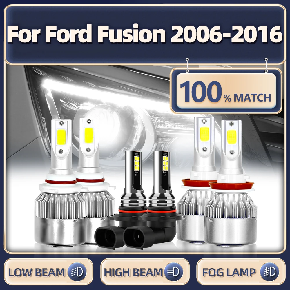 

H7 H11 Canbus LED Headlight Bulbs 60000LM Turbo Lamps 12V Car Fog Lights For Ford Fusion 2006-2010 2011 2012 2013 2014 2015 2016