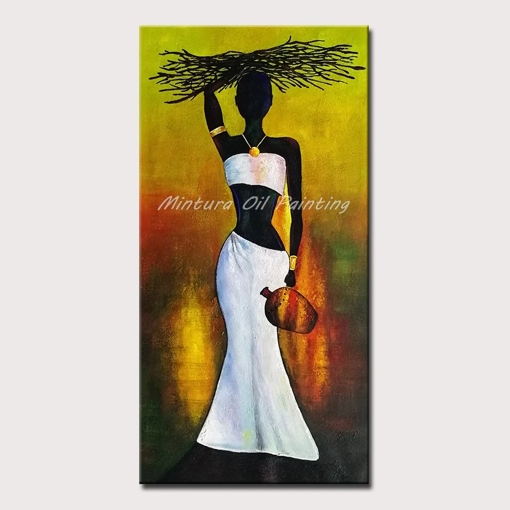 

Mintura, Hand-Painted Sexy Woman Oil Paintings on Canvas, Madern Abstract Picture Large Wall Art for Living Room Home Decoration