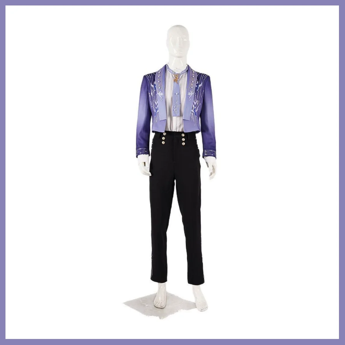 Love and Deepspace: Qi Yu | Fantasy Purple Cosplay Costume Set 35 Fantasy Purple Dress Coat Cosplay Costume