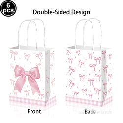 Pink Bow Party Supplies: Elegant Disposable Tableware Set (Black)