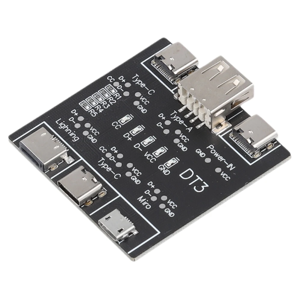 DT3 USB 타입-C 데이터 케이블 테스트 PCB 보드 USB 케이블 테스터 데이터 케이블 감지 보드 USB 케이블 검사기 (아이폰/안드로이드용)