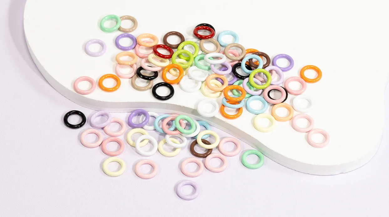 50 Stück 1,7 x 9 mm geschlossene Biegeringe, gelötet, O-Runde Ringe, gemischte Farben, Verbinder für DIY-Armbänder, Halsketten, Schmuck, Basteln – Detail 2