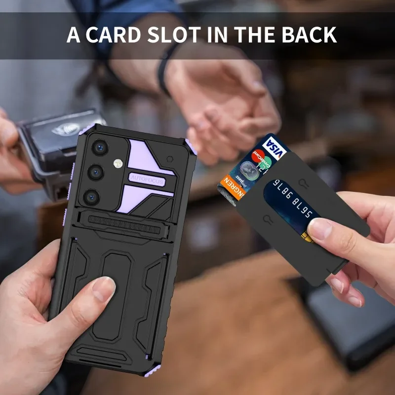 Premium Wallet Card Holder Phone Case with Stand and Anti-Drop Cover