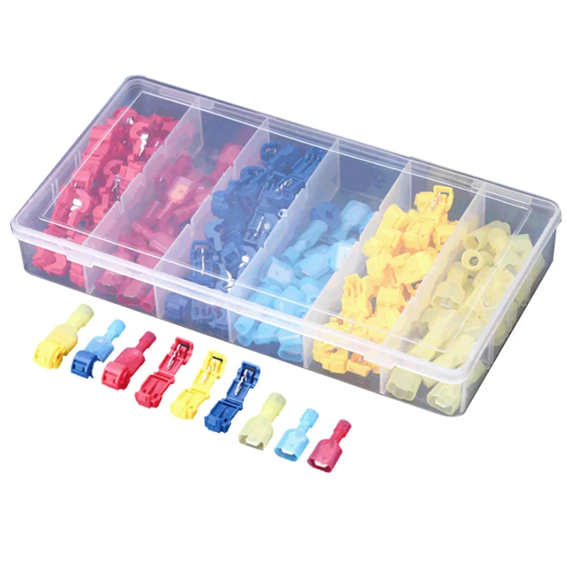 

120PCS Main Line Branch Wiring Clip T-type Break-free Clip Combination Set Quick Wiring Terminal Branch Terminal ClampClip Wiri