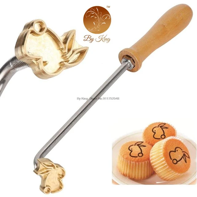 3cm Stamp with handle Fired Baked Food Cakes and Bread Stamps Soldering  Iron Bread Dorayaki Cartoon Copper Mold Home-made Logo