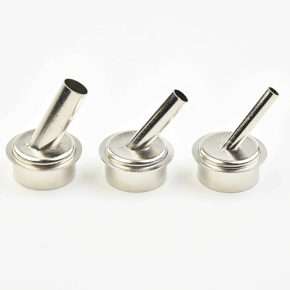 

Hot Reusable Durable Rework Station Hot Air SolderingGun 45° Angle Nozzle 3 Pcs Cell Phone Laptop Stainless Steel