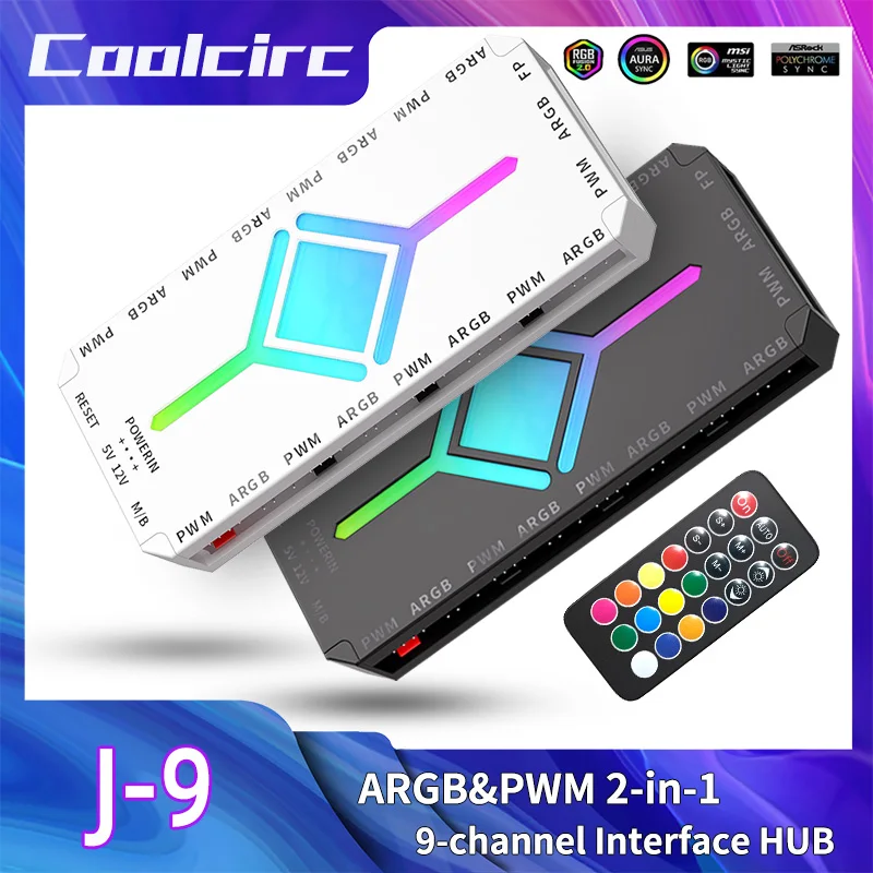 TEUCER 5V 3pin Fan Hub ARGB PWM 4pin 1 To thumbnail 4