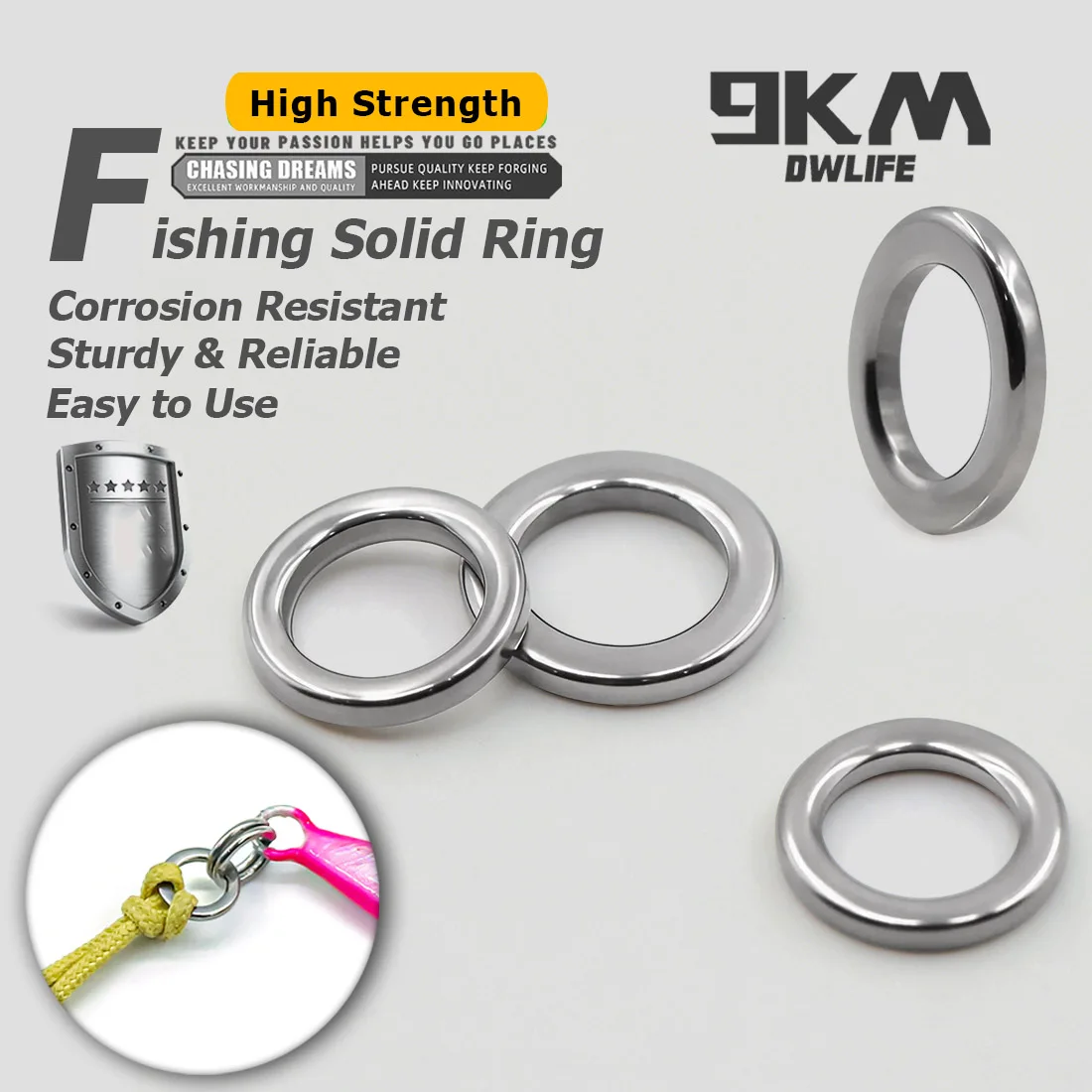 9KM Angelzubehör: Solide Edelstahlringe für Assist-Haken, Jigs und Butterfly-Rigs, 20-200 Stück, Salzwasser-Angelausrüstung