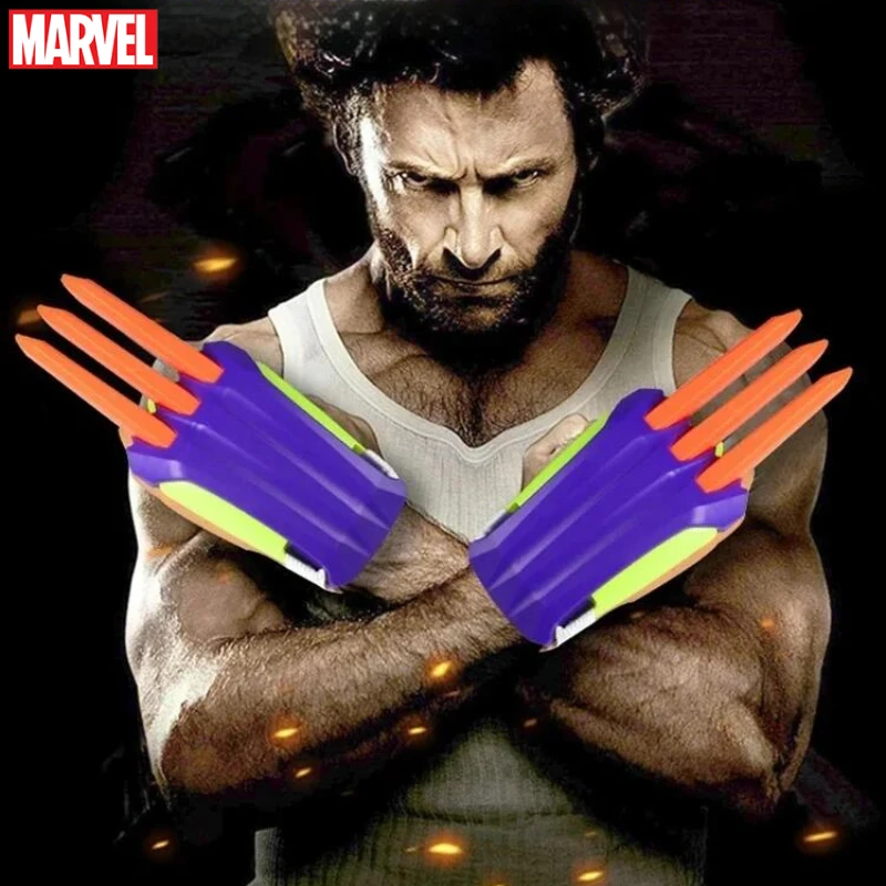 Marvel Wolverine Artiglio Estensibile Guanto Coltello Plaything Genuino 3D Gravità Ravanello Coltello Pieghevole Artiglio Coltello Giocattoli Regali D
