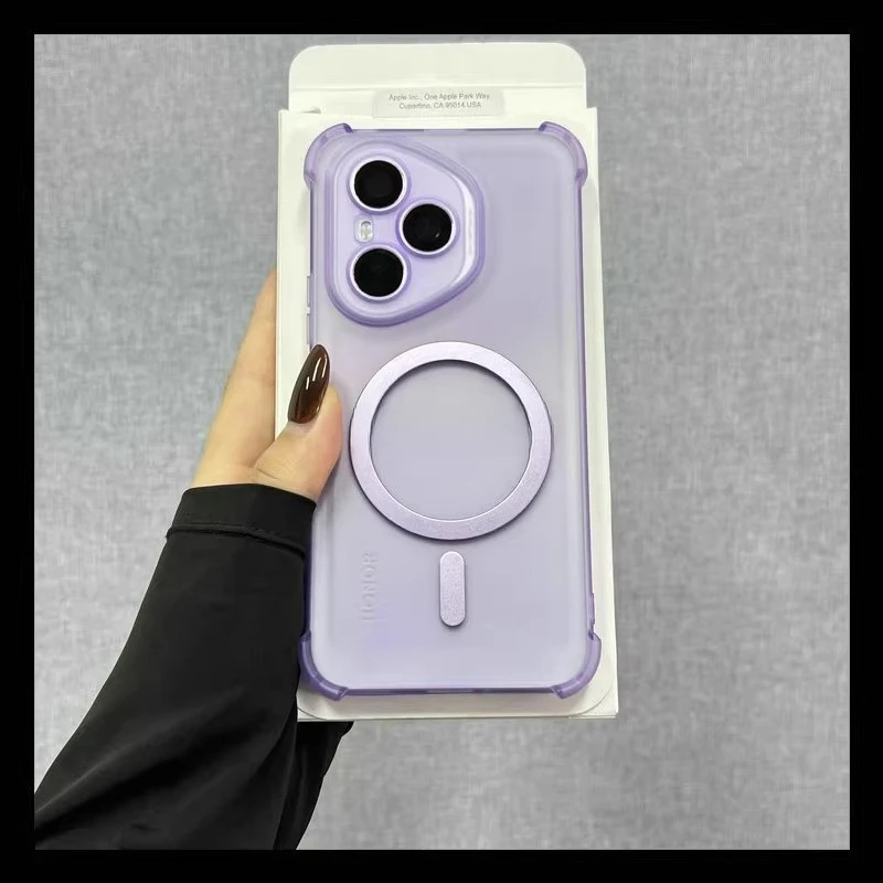 Airbag Shockproof Magnetic Wireless Charging Clear Phone Case with Magsafe