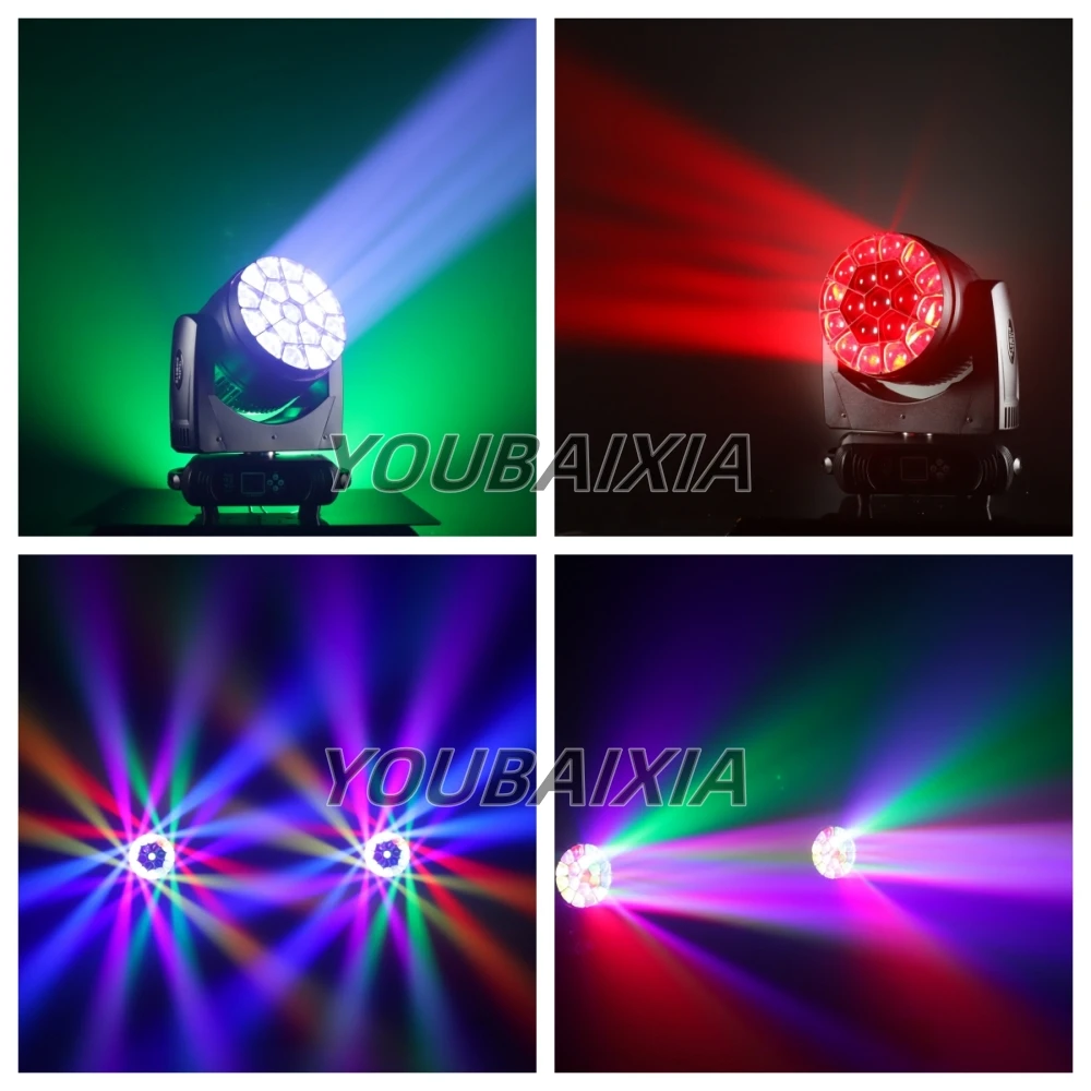 LED Beam+Wash Big Bees Eyes 19x40W RGBW Zoom Moving Head Lighting DJ Disco Stage Effect Equipment 6