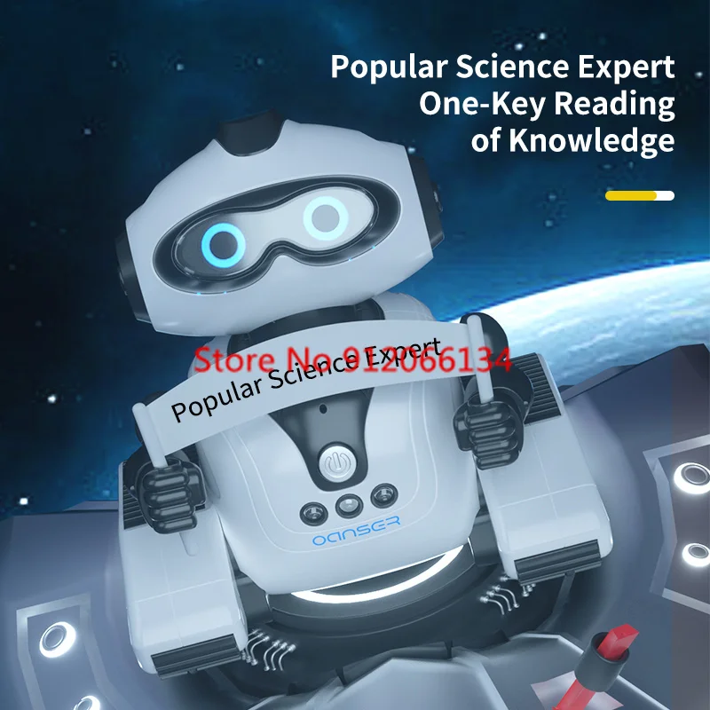 Electric Intelligent Interactive Remote Control Robot Gesture Sensing Dynamic Music Hand DIY Head Rotation Children RC Robot Toy 3