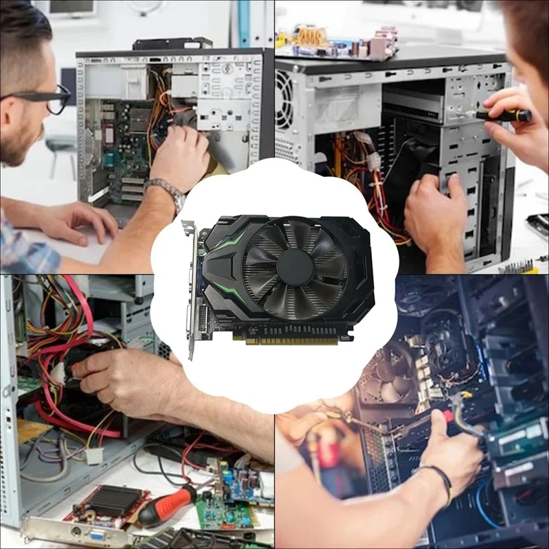 GT740 2G Ultra-Fast Graphics Card 2GB 128Bit GDDR5 900MHz/1000MHz PCI-E Desktop Computer Discrete Game Graphics Card