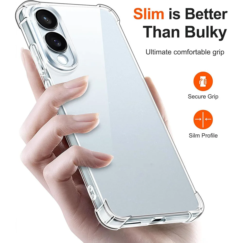 3D Airbag Silicone Soft Case with Clear Back Cover - Ultra Thin Protective Shell