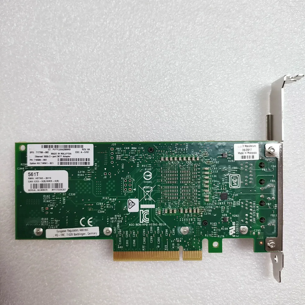 For HP NC561T X540-T2 561T 716591-B21 10gb Dual-Port RJ45 Interface 4 For HP NC561T X540-T2 561T 716591-B21 10gb Dual-Port RJ45 Interface - Image 2