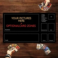 Personalized Custom TCG Playmat 24x14 with Zones - 600x300x2mm (Color - 1)