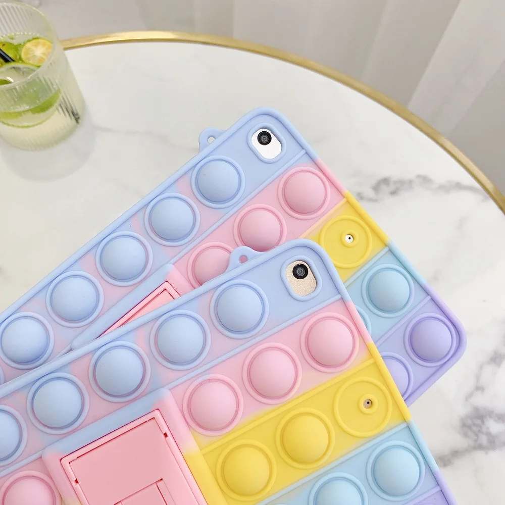 Colorful Bubble Silicone Stand Case