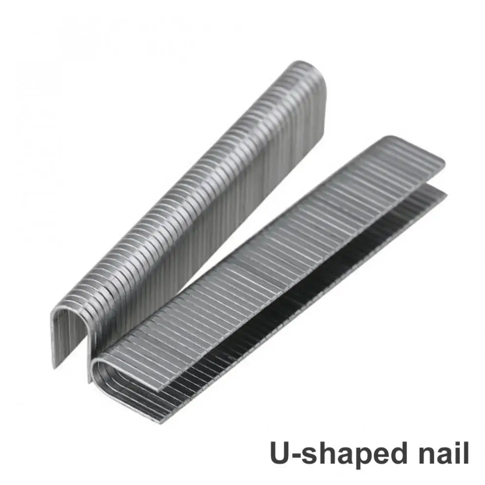 1000pcs Stainless Steel  Electric Pneumatic Nail Gun Straight Nail U Nail fit for Electric Straight Nail Gun Staples Pneumatic 2