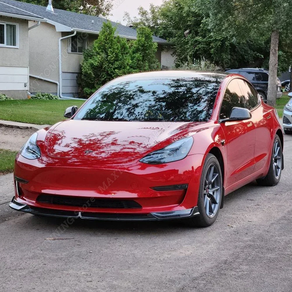 Front Spoiler Für Tesla Model 3/Y 2017-2023 - ABS Frontlippe Schwarz