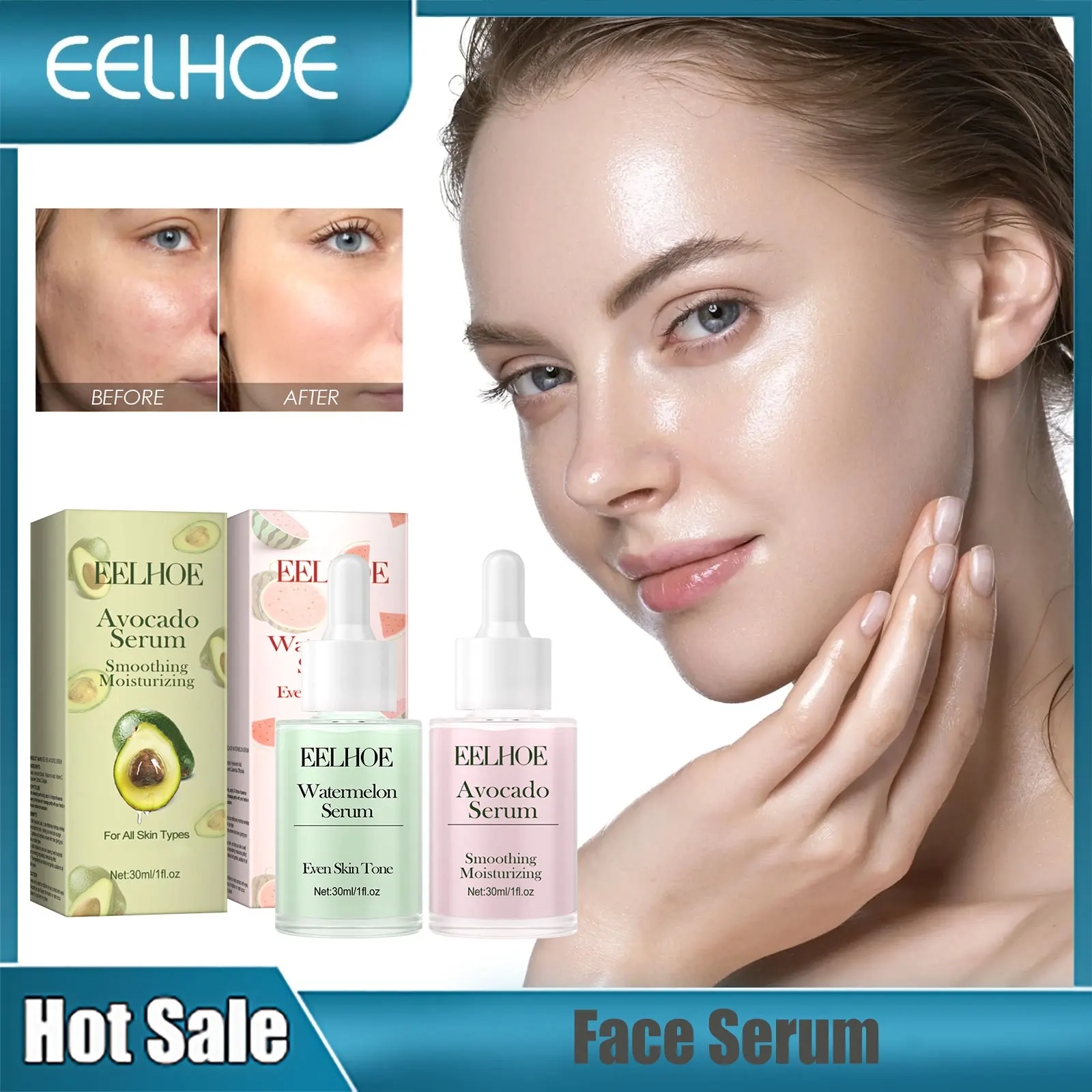 

Hyaluronic Acid Moisturizing Face Serum Anti Aging Shrink Pores Wrinkle Removal Spots Freckle Whitening Essence Skin Care Beauty