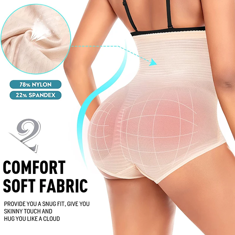 High Waisted Women Thong Panty Shapers for Tummy Control Slimming Butt Lifter Belly Shaping Waist Trainer Body Shapewear