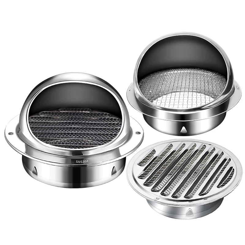 Vent Cover Duct Vent Dryer Exhaust Vent Wall Stainless Steel Round Cover for HVAC System air vent grille ventilation grille air vent cover ducting ventilation cover