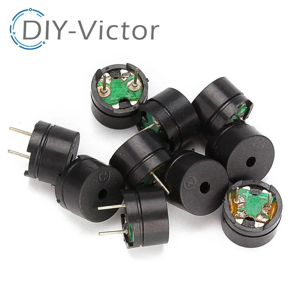 10Pcs 3V 5V 12V Active Buzzer 12095 Piezo Magnetic Long Continous Beep Tone Alarm Ringer 12085 Passive 16R Fit For Computers piezo buzzer