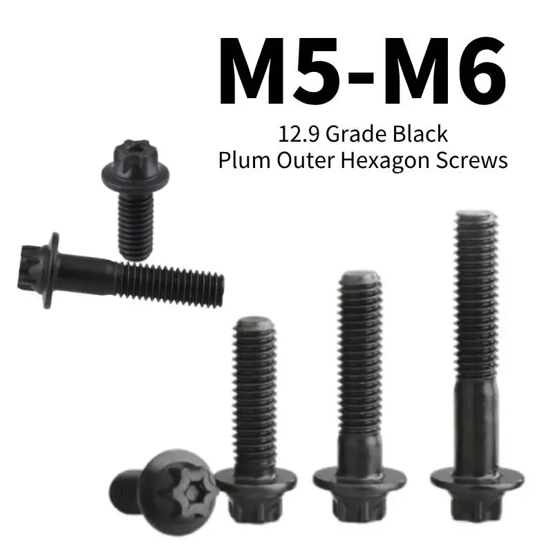 Carbon Steel Torx Head Flange M6 Hex Flange Head Screw Bolt Hexagon Bolt Flange M6 Bolts