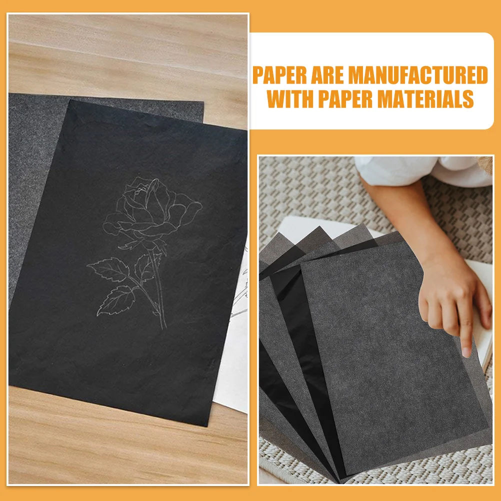Craft Tracing Paper 50 Pcs Copy Paper Graphite Carbon Drawing Transfer Tracing Artist Chair 2900X2100X010CM for Wood Small Office