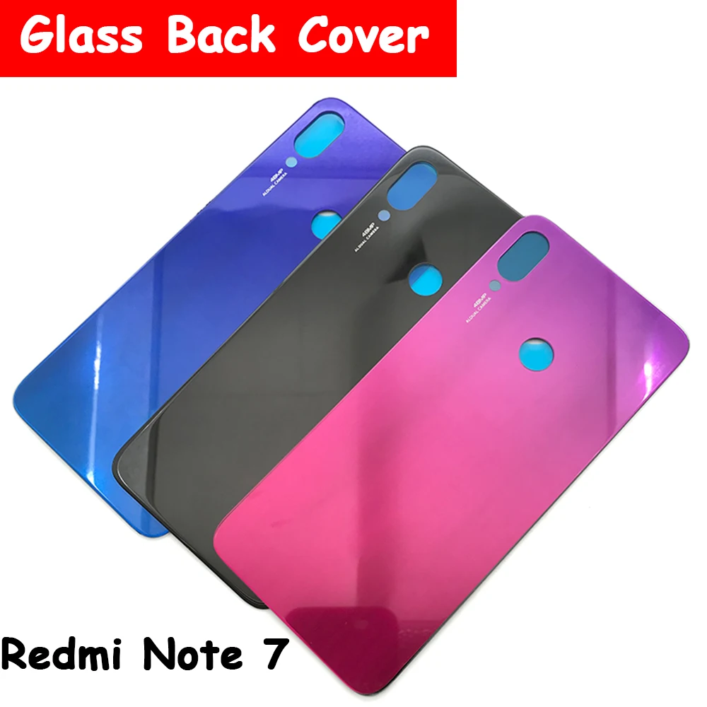 

Original For Xiaomi Redmi Note 7 Pro Battery Back Cover Glass Rear Door Replacement Housing STICKER Adhesive For Redmi Note 7