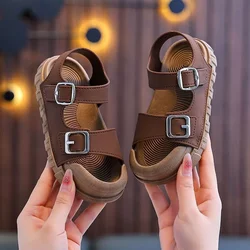 Summer 2025 Kids' Fashion Sandals - Soft, Simple, and Stylish - 35-36(insole21.5cm) (Khk)