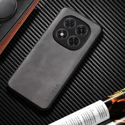 Stylish Durable PU Leather Smartphone Case for Note 17 pro 5g (Light Grey)