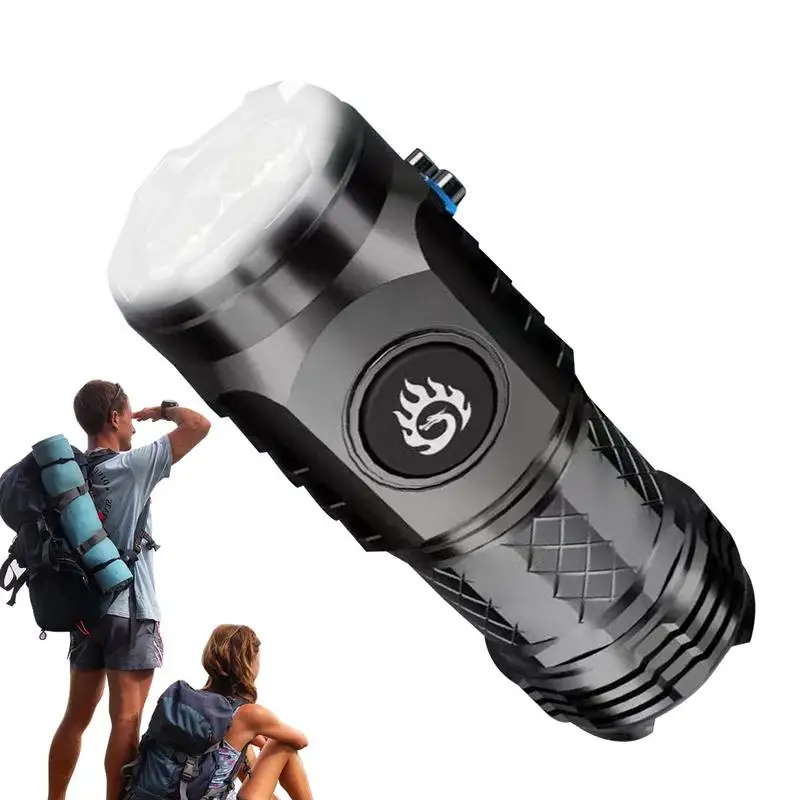 

Multifunctional Rechargeable Flashlight Rechargeable Pocket Handheld Security Flashlight Waterproof 5 Modes Adjustable Torch