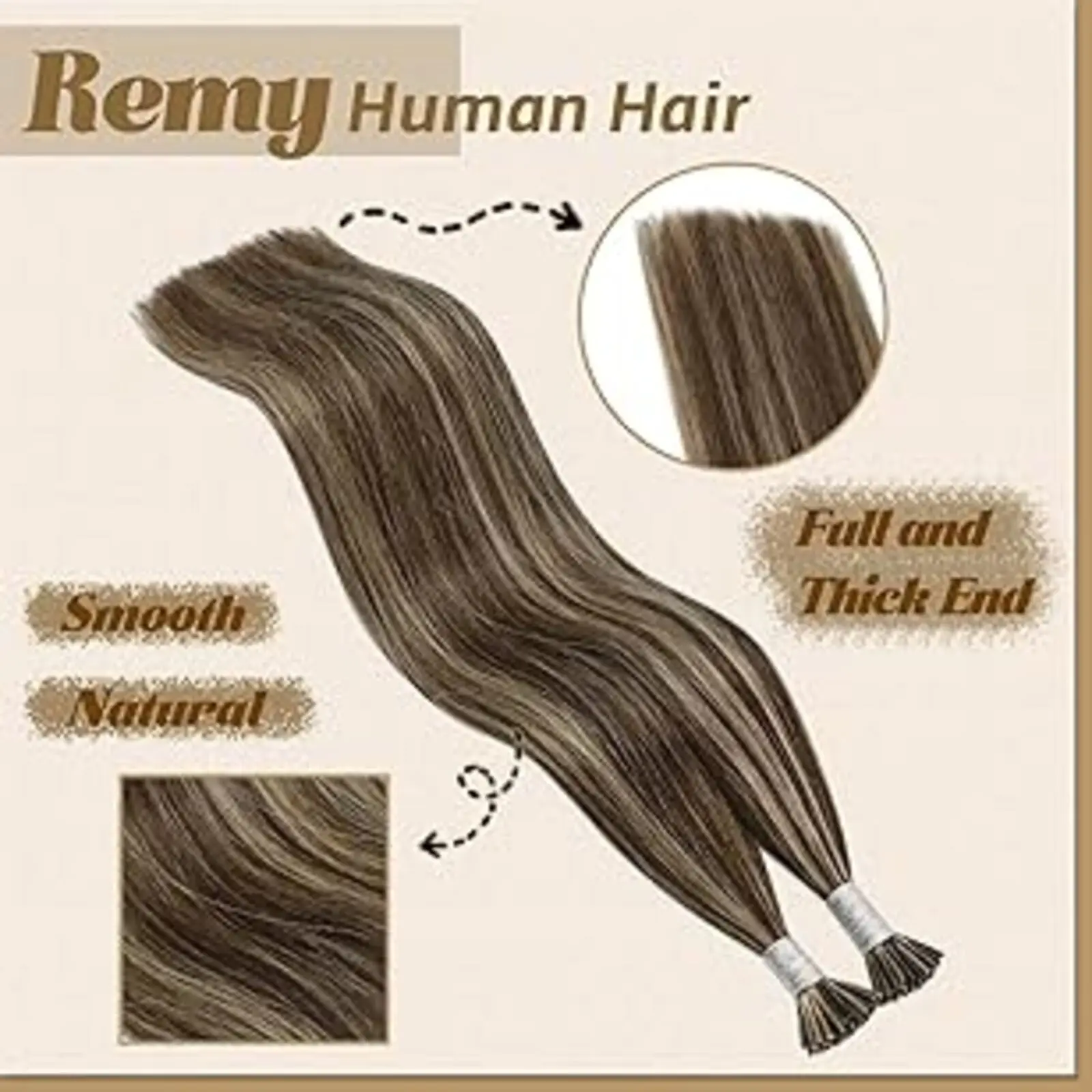 YoungSee I Tip Extension Highlights Color High Quality Human Hair 50-100G For Thinning Hair 14-24Inch Natural